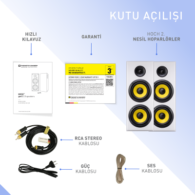 Hoch™ 120W RMS Hoparlör 2.0 Sinema Bluetooh 5.3 RCA Optik Uzaktan Kumanda Siyah Renk - 12