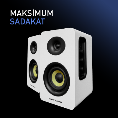 Kumpel 50W RMS Hoparlör 2.0 Bluetooh 5.0 RCA Optik Beyaz Renk - 20