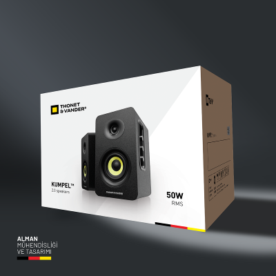 Kumpel 50W RMS Hoparlör 2.0 Bluetooh 5.0 RCA Optik Siyah Renk - 18