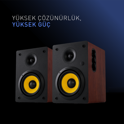 Kurbis 72W RMS Hoparlör 2.0 Sinema Bluetooh 5.0 RCA Optik Uzaktan Kumanda Ahşap Renk - 14