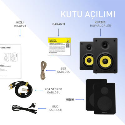 Kurbis 72W RMS Hoparlör 2.0 Sinema Bluetooh 5.0 RCA Optik Uzaktan Kumanda Ahşap Renk - 12