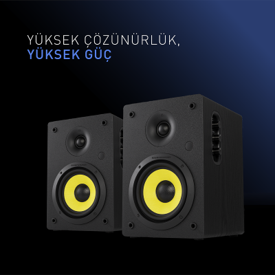 Kurbis 72W RMS Hoparlör 2.0 Sinema Bluetooh 5.0 RCA Optik Uzaktan Kumanda Siyah Renk - 14