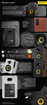 Vertrag Gen2 80W RMS Hoparlör 2.0 Bluetooh 5.0 RCA Optik Ahşap Renk - 10